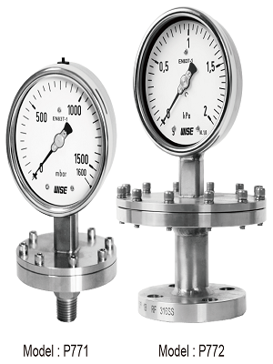 Đồng hồ áp suất màng Wise P770